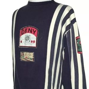 🔥DKNY Vintage 90s Sweatshirt 1988-1993 Colorblock